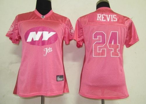 Jets #24 Darrelle Revis Pink 2011 Women's Fem Fan NFL Jersey